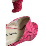 LEMONADE Cotton Candy Snake Pront Lucite Wedges Sandals Size 6.5 Pink Photo 3