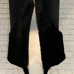 Romeo + Juliet Couture Black Faux Fur/Suede Drape Front Vest-Medium Photo 2