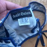 Scarlett darkness floral corset top blue and white size small Photo 2