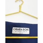 Chiara Boni Blue Rosario Shift Mini Dress Size 42 Silver Grommets Cocktail Chic Photo 4