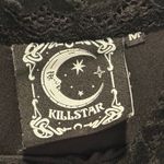 KILLSTAR  Black Floral Lace & Velvet Full Mini Skirt - size Medium Photo 2