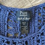 Fresh Produce Pure Handknit for | Deep Blue Crochet Tank Top sz XS/S Photo 1