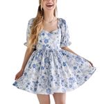 Francesca's Audrey Parks + Francesca’s Stacia Floral Babydoll Mini Dress - Large Photo 0