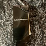 Emporio Armani Main Line Metallic Jacquard Pants S/M Silver Black NWT $495 Photo 12