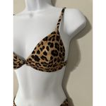 Summersalt Bikini Set Triangle Top Size 4 & Mid Rise Bottom Size 6 Leopard Photo 3
