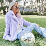 BuddyLove Purple Faux Fur Jacket Photo 0