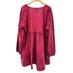 BALI ELF Made By Hand‎ 100% Cotton Tiered Babydoll Mini Dress Plus Size 3X Red Photo 4