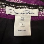 Oscar de la Renta black gray & purple striped knit mini skirt size 0 Photo 4