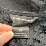 Club Monaco Club‎ Monaco Black Silk Blouse with Lace Accent Photo 4