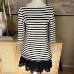 Kate Spade  Broome Street Dot Eyelet Stripe Dress Size‎ Medium Striped Layered Photo 2