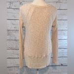 Anthropologie  (ERI & ALI) Long Sleeve T-Shirt V Neck Waffle Knit Oatmeal-XS Photo 1