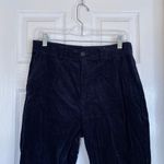 ZARA  Navy Blue Corduroy Straight Leg Pants Size Medium Cords Photo 2