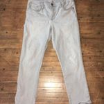 Athleta Sculptek gray distressed cropped athletic size 12 jeans Photo 0