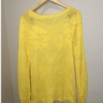 Soft Surroundings Yellow Garden Wall Pointelle Jacquard Sweater Size XS 2-4 NEW Photo 6