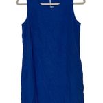 NWT J.Crew Linen Blended Sleeveless Mini Dress In Bright Grotto Size 0 Blue Photo 2