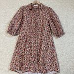ZARA NWOT  Micro Floral Print Balloon Sleeve dress size small Photo 0