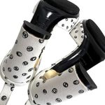 Nicholas Kirkwood MAEVA Ankle Strap Sandals in White & Black Doodle Print Size 9.5 Photo 12