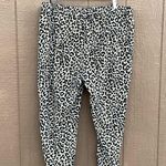 J.Crew Womens Pants Beige Tan Leopard Cotton Linen Print Joggers Pull On Size 20 Photo 2
