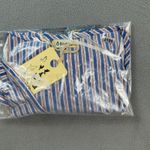 NWT 8 Birdies Australia Blouse Top Blue Stripe Wrap Tie Short Sleeve V Neck M Size M Photo 5