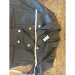 Ann Taylor  Vegan Faux Leather Black Jacket Women 6 Dark Academia Preppy Neutral Photo 4