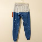 LA DETRESSE Acid Drop Vinca Acid Wash Distressed Sweatpants Blue Small S NWT Photo 6