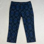 CHAPS  Ralph Lauren Women’s Southwestern Aztec Print Cropped Denim Jeans Size 10 Photo 0