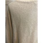 Chico's size 2 Large short sleeve sweater Beige Stripe Womans Metallic Womens Photo 8