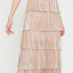A loves A  Metallic Chiffon Bodre skirt Photo 0