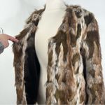 Adrienne Landau Animal Print Vegan Faux Fur Coat Jacket Size Medium Photo 3