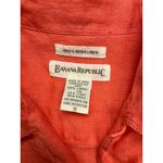 Banana Republic  Womens Orange 100% Irish Linen Button Down Shirt Size S Photo 1