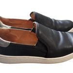 UGG  Black Leather Slip-On Sneakers Size 6.5 Photo 3
