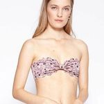 Marysia Swim Marysia Antibes Bikini Swim Top Bandeau Pink Bandana Print Size Large NEW Photo 0