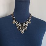 Vintage Vibes Gold and Black Statement Necklace and Earrings Set Photo 6