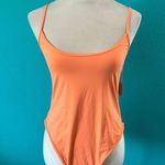 Free People NWT Toast Swim Solid High Cut One-Piece Swimsuit Sherbert Swim Beach Size XL Photo 1