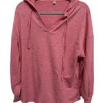Pink Lightweight Hooded Long Sleeve Athletic Style Shirt Hoodie Size Medium Photo 0