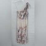 Free People Free People Ivory Floral One Shoulder Jumpsuit Size Xs Photo 4