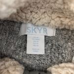Apres Skyr Wool Blend Nordic Fair Isle Full Zip Cardigan Sweater Fleece Blue Size M Photo 2