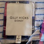 Gilly Hicks  SYDNEY PLAID BUTTON FRONT SHIRT LINEN COTTON BLEND S Photo 10