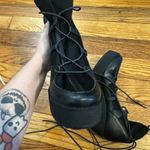 Steve Madden Black Black platform wedge Sock boots Photo 3