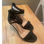 Bella Vita  Women's Everly Heeled Black Glitter Sandal, S99 Photo 1