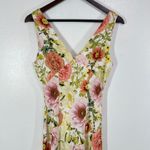 Paper Heart  Floral Maxi Dress Womens XS Linen Blend Sleeveless V Neck‎ Summer Photo 4