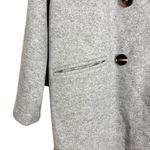 Nasty Gal Oversized Gray Faux Wool Classic Trench Coat Double Breasted Sz 10 Photo 9