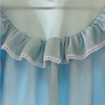 Blue Ruffled Nightgown with Butterfly Embroidery Size M Photo 7