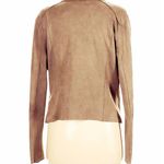 BLANK NYC Tan Faux Suede Moto Jacket Photo 3