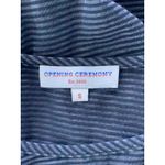 Opening Ceremony  Sheer Black Stripe Short Sleeve Pleated Dress Size Small Photo 3