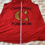 Bella Canvas Chaparral Pom Mom Red Gold and Black Racerback Tank Top Size M Photo 4