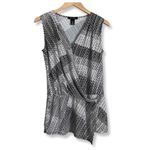 White House | Black Market Sleeveless Wrap Printed Top Workwear XS Photo 4