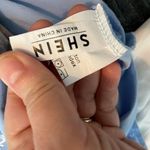 SheIn Ditsy Flowers Ruched Neckline Periwinkle Crop Top Large Lavender Photo 6