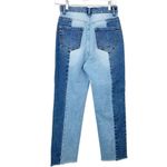 PacSun  | High Rise Straight Leg Two Panel Patchwork Striped Denim Jeans Sz. 25 Photo 3