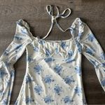 Cider Blue and Cream Lined Mini Dress Flowy size Medium Photo 1
